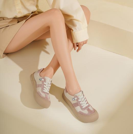 西村名物2025年春季新款超轻厚底防滑舒适透气休闲鞋平底阿甘鞋X25AM15441 商品图3