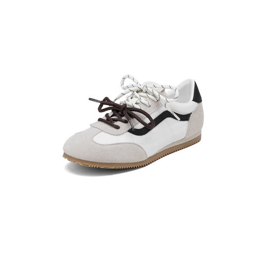 西村名物2025年春季新款小圆头低平跟系带休闲单鞋X25AM14651 商品图2