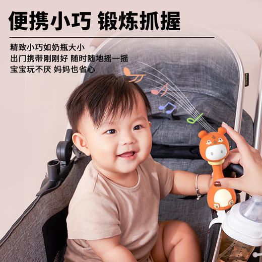 【秒杀】火火兔护护虎手摇铃早教安抚听故事0-1岁新生儿礼盒音乐儿童玩具 商品图5