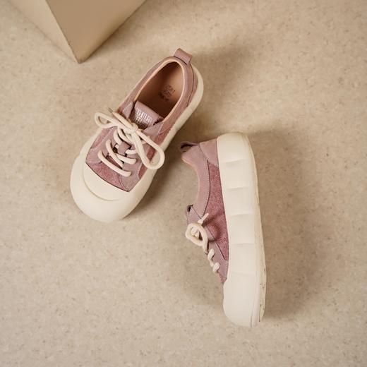 西村名物2025年春季新款小圆头超轻厚底防滑饼干鞋系带休闲鞋X25AM14321 商品图6