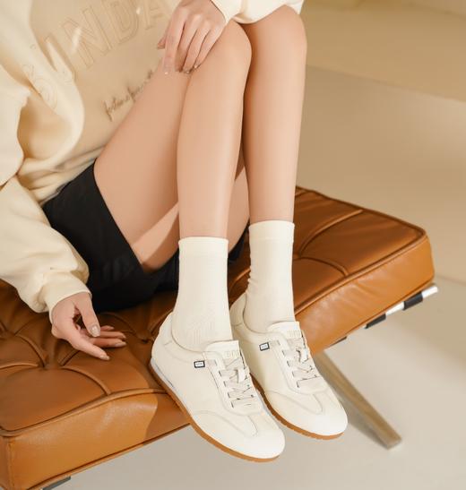 西村名物2025年春季新款超轻厚底舒适休闲鞋系带阿甘鞋X25AM15451 商品图0