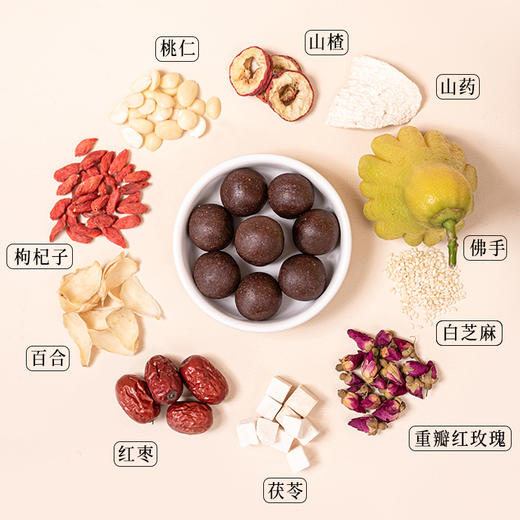 正安国货·玫瑰十物丸 "可以直接吃的玫瑰"三蒸三晒以花入丸 十物加持食养好物 商品图2