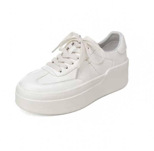 西村名物2025年春季新款超轻厚底防滑系带小白鞋X25AM14801 商品图5