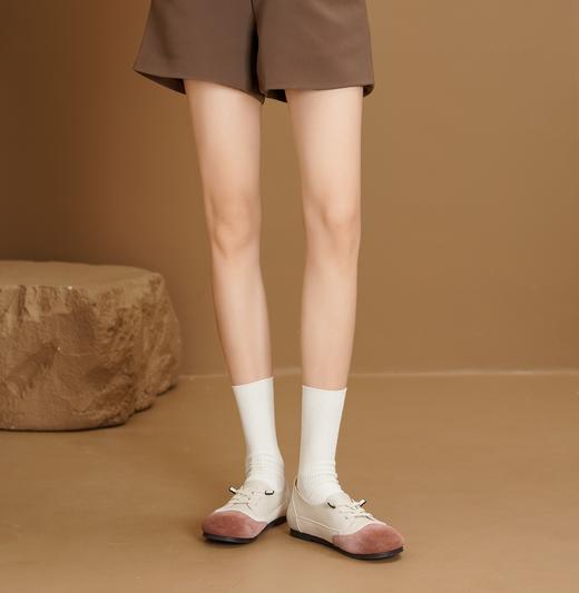 西村名物2025年春季新款小圆头低平跟舒适单鞋X25AM14311 商品图2