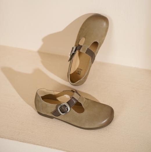 西村名物2025年春季新款小圆头低平跟玛丽珍单鞋X25AM15151 商品图7