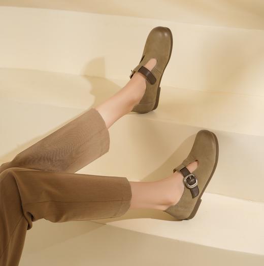 西村名物2025年春季新款小圆头低平跟玛丽珍单鞋X25AM15151 商品图4