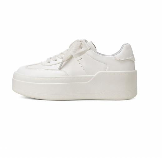 西村名物2025年春季新款超轻厚底防滑系带小白鞋X25AM14801 商品图4