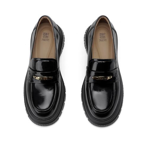 西村名物2025年春季新款圆头厚底粗跟乐福鞋深口单鞋X25AM14441 商品图5