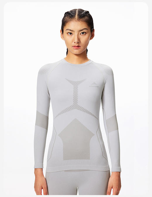 25/26SURPINE保暖透气功能衣 女上衣 浅灰 商品图1