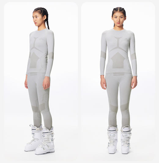 25/26SURPINE保暖透气功能衣 女上衣 浅灰 商品图3