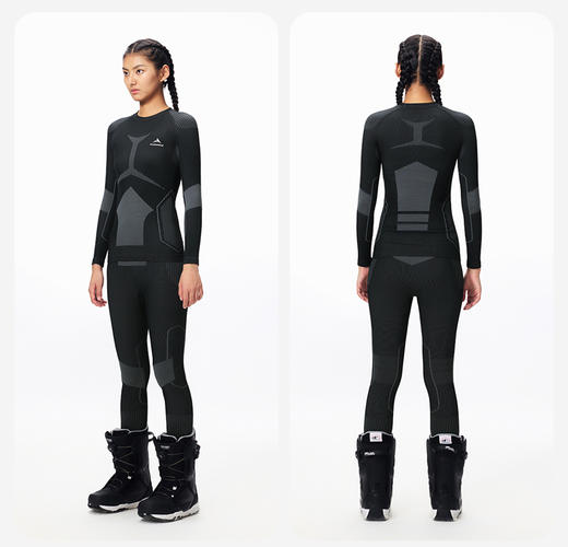 25/26SURPINE保暖透气功能衣 女裤子 黑灰 商品图1