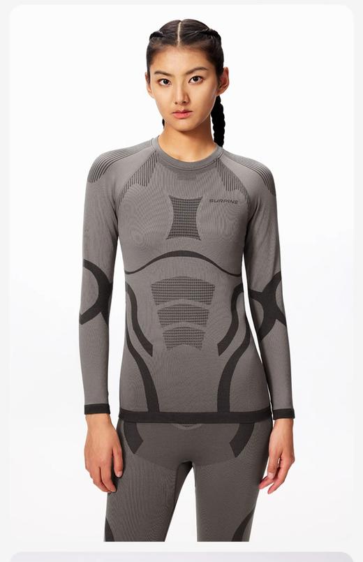 25/26SURPINE美丽诺羊毛功能衣 女上衣 深灰浅灰 商品图1