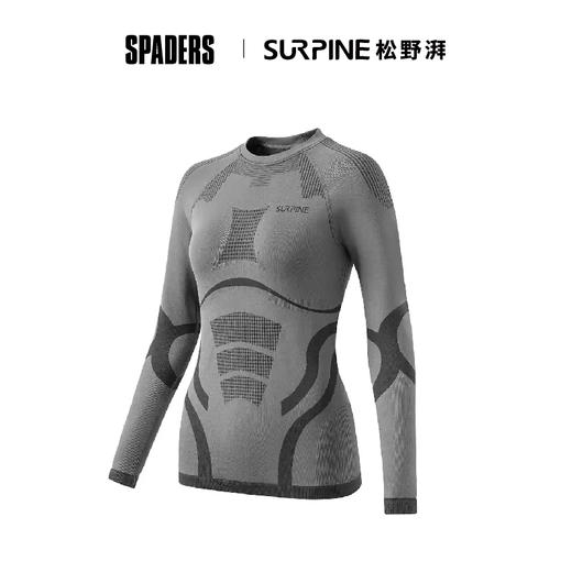 25/26SURPINE美丽诺羊毛功能衣 女上衣 深灰浅灰 商品图0