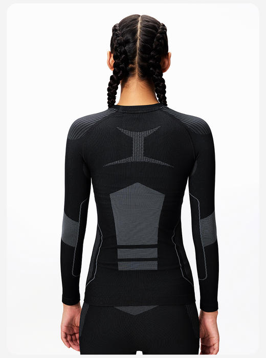 25/26SURPINE保暖透气功能衣 女上衣 黑灰 商品图2