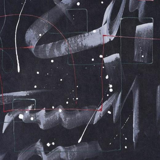 25601早春新款时尚个性泼墨涂鸦印花圆领短袖T恤高级感百搭情侣上衣潮 商品图3