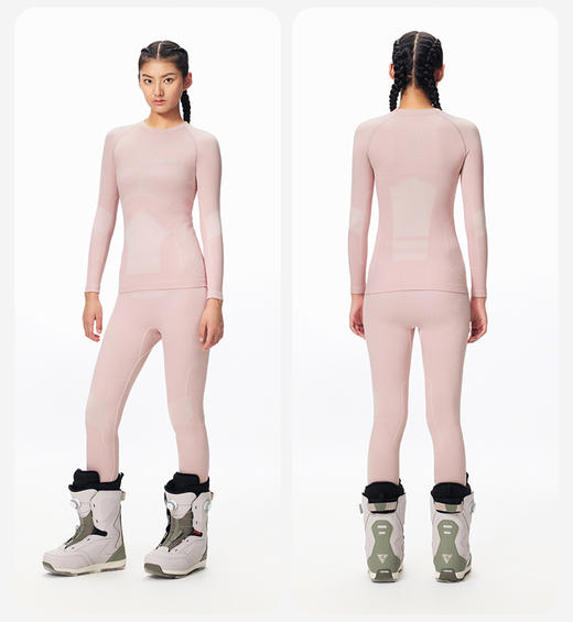25/26SURPINE保暖透气功能衣 女裤子 粉白 商品图3