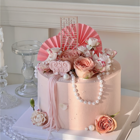 【中式美】新中式多头玫瑰鲜花女生蛋糕