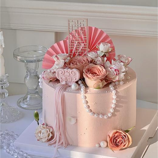 【中式美】新中式多头玫瑰鲜花女生蛋糕 商品图0