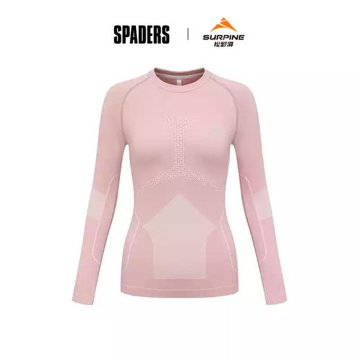 25/26SURPINE保暖透气功能衣 女上衣 粉白 商品图0