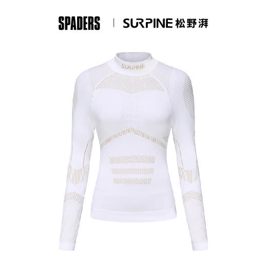 25/26SURPINE复合聚热导湿功能衣 女上衣 白金 无惧系列 商品图0