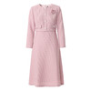 EITIE爱特爱气质优雅小香风粉色收腰假两件a字连衣裙春季新款A2507521 商品缩略图5