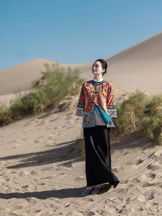 盛唐牡丹|高货-重缎真丝满绣蟒袍红色款-唯一款[特价品](不退不换） 商品图4