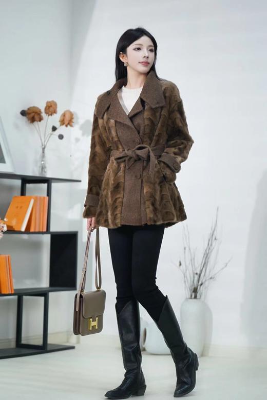 爆99！【女明星本命裤 】细长直玻尿酸润肤裤万能搭加绒弹力小黑裤高腰显瘦修身打底裤外穿H223060758 商品图3