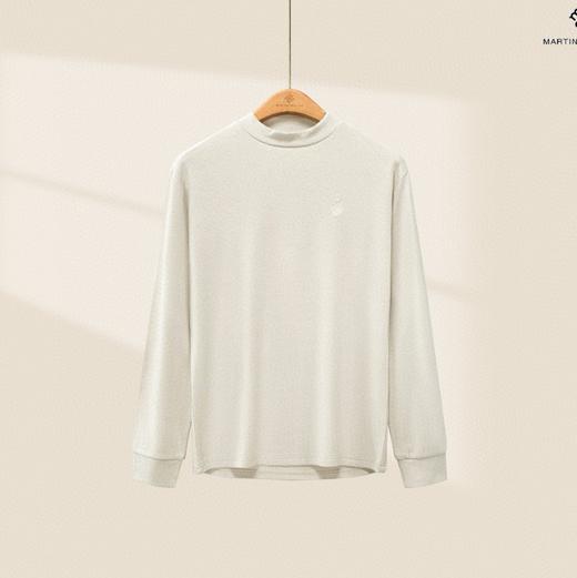 Martine Wester 男式加厚德绒面料小立领打底衫11025138 商品图3