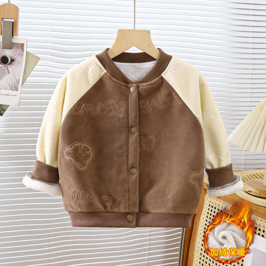 【清完不补❗︎49/2件起】儿童外套摇粒绒秋冬季新款男童外穿衣女童加绒加厚棉衣保暖童装聚 商品图2