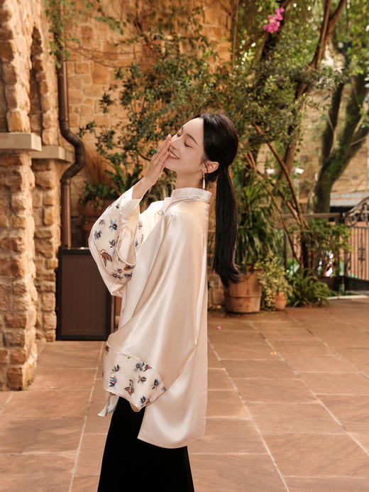 盛唐牡丹|空谷幽兰重缎真丝手绣外套 商品图9