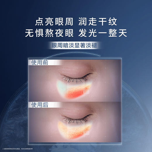 兰蔻小黑瓶眼面修护礼盒（小黑瓶精华100ml+发光眼霜15ml/粉水400ml）淡化黑眼圈细纹焕亮套装 商品图3