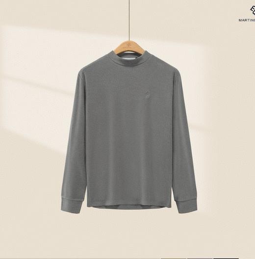 Martine Wester 男式加厚德绒面料小立领打底衫11025138 商品图2