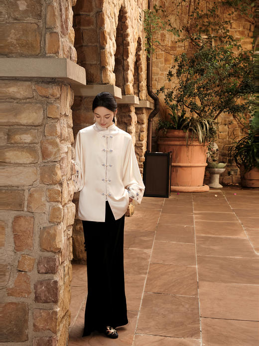 盛唐牡丹|空谷幽兰重缎真丝手绣外套 商品图10