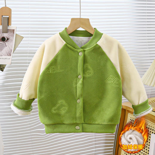 【清完不补❗︎49/2件起】儿童外套摇粒绒秋冬季新款男童外穿衣女童加绒加厚棉衣保暖童装聚 商品图3