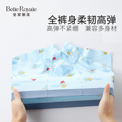 【29.9元3条，下单数量拍3】皇家丽美新品棉质大弹力儿童男童卡通无痕内裤底裤DKT20443 商品图2