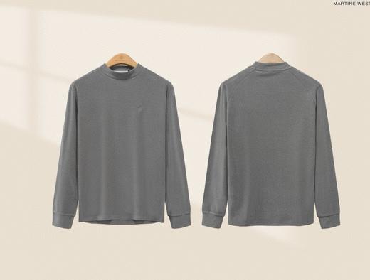 Martine Wester 男式加厚德绒面料小立领打底衫11025138 商品图5