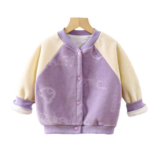 【清完不补❗︎49/2件起】儿童外套摇粒绒秋冬季新款男童外穿衣女童加绒加厚棉衣保暖童装聚 商品图4