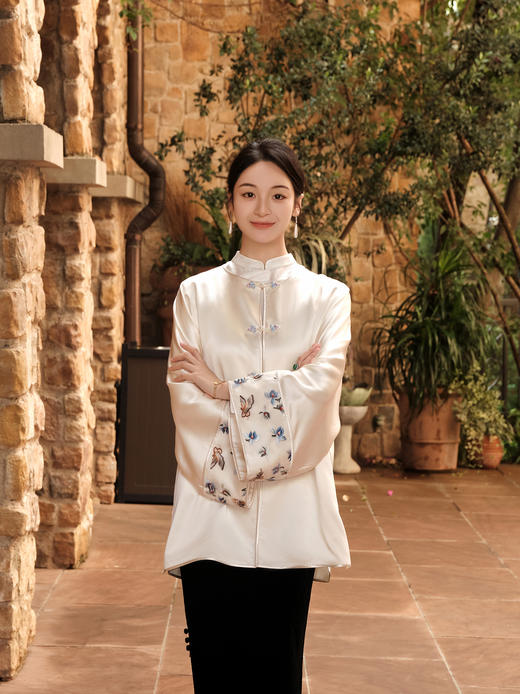 盛唐牡丹|空谷幽兰重缎真丝手绣外套 商品图1