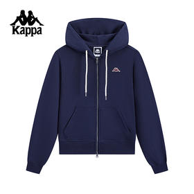 Kappa卡帕背靠背运动外套女2025新款纯棉连帽夹克针织开衫上衣潮K0F22MK30