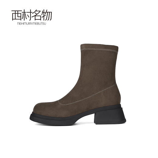 西村名物2023年冬季新款舒适厚底增高防滑切尔西靴T23DS45861 商品图3