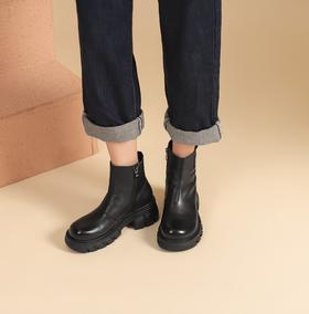 西村名物冬季新款超轻厚底增高防滑舒适切尔西靴T22DS44971