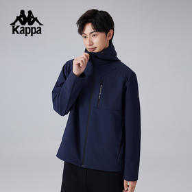 Kappa卡帕背靠背运动外套男新款户外连帽防风防泼水夹克休闲上衣K0F12FJ41