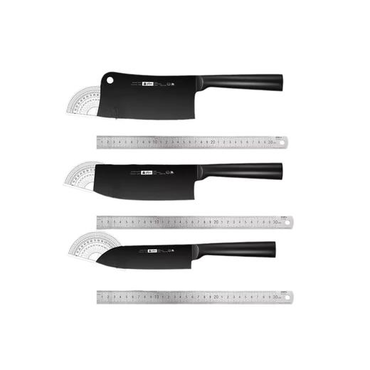 【黑钢砍骨刀】黑刃-60°以上-17cm-130mm菜刀不锈钢水果刀切肉刀切片刀具/把 商品图5