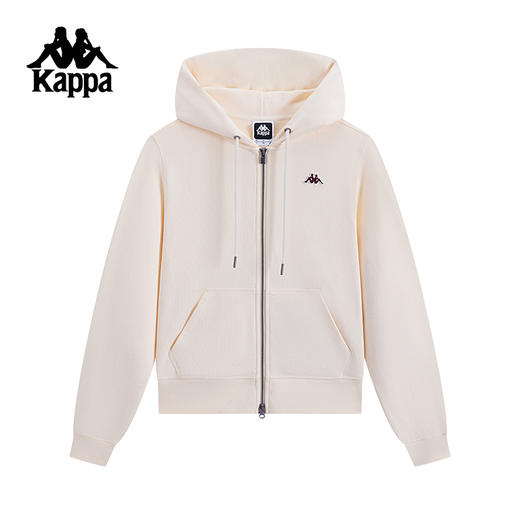 Kappa卡帕背靠背运动外套女2025新款纯棉连帽夹克针织开衫上衣潮K0F22MK30 商品图1