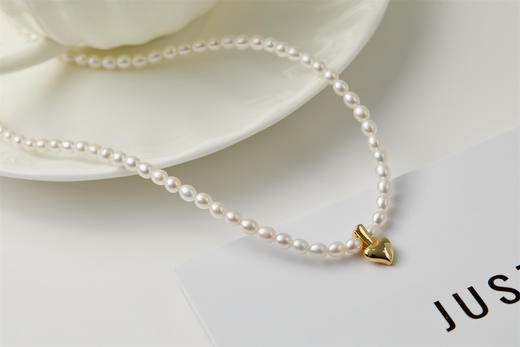 pearl moments珍刻 一颗金心 米粒珍珠项链 商品图4