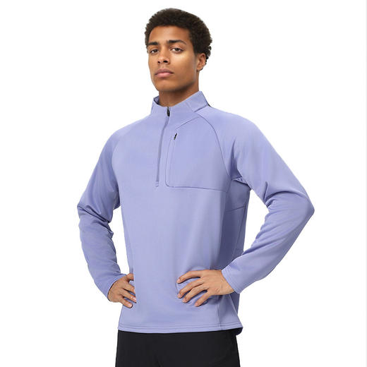 跃牌【PF系列】健身T恤长袖速干跑步训练服半拉链修身套头立领运动卫衣61188W 商品图4