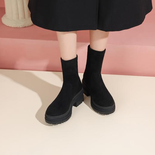 西村名物冬季新款超轻厚底增高防滑舒适切尔西靴T22DS43831 商品图1