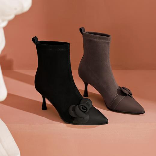 西村名物冬季新款超轻细高高舒适优雅切尔西靴T22DS43981 商品图3