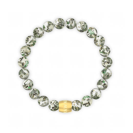 Rawness/契健 破碎美金手链  破碎美金手串男女同款树脂水晶手链镶嵌金箔串珠 商品图0