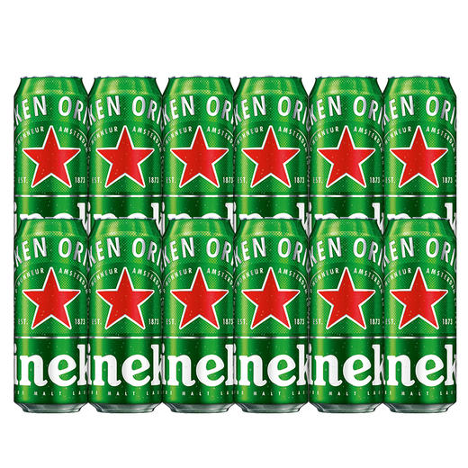 喜力【Heineken】经典全麦酿造拉罐啤酒500ml*12听 啤酒批发 商品图0
